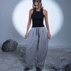 Balloon Fit 2 tucked  Pants - Striped Grey