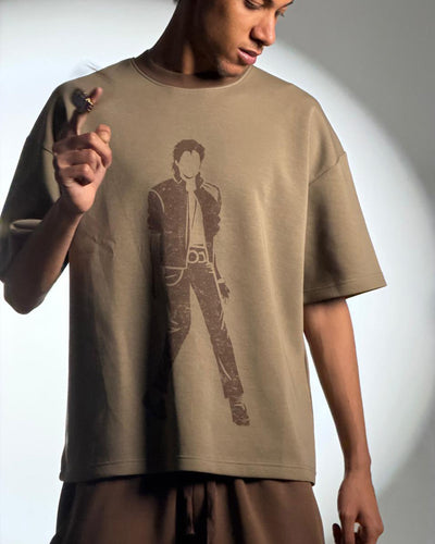 MJ Oversized Tee - Dusty Brown