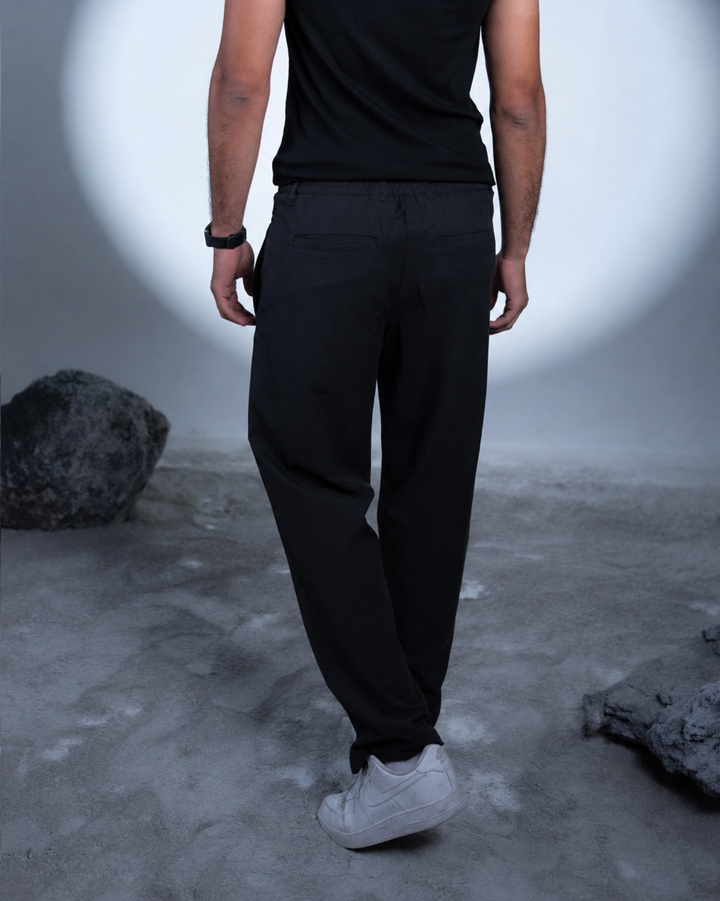 Linen Relaxed Pants - Black