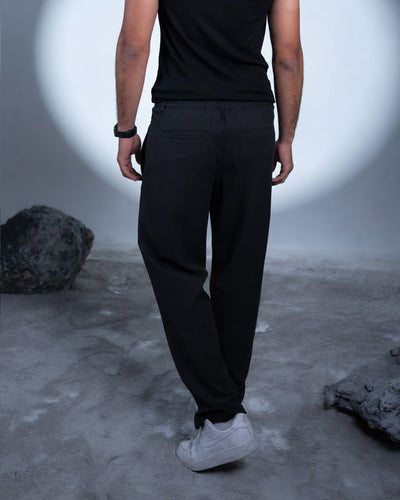 Linen Relaxed Pants - Black