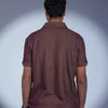 Mixed Knit Relaxed Polo - Burgundy