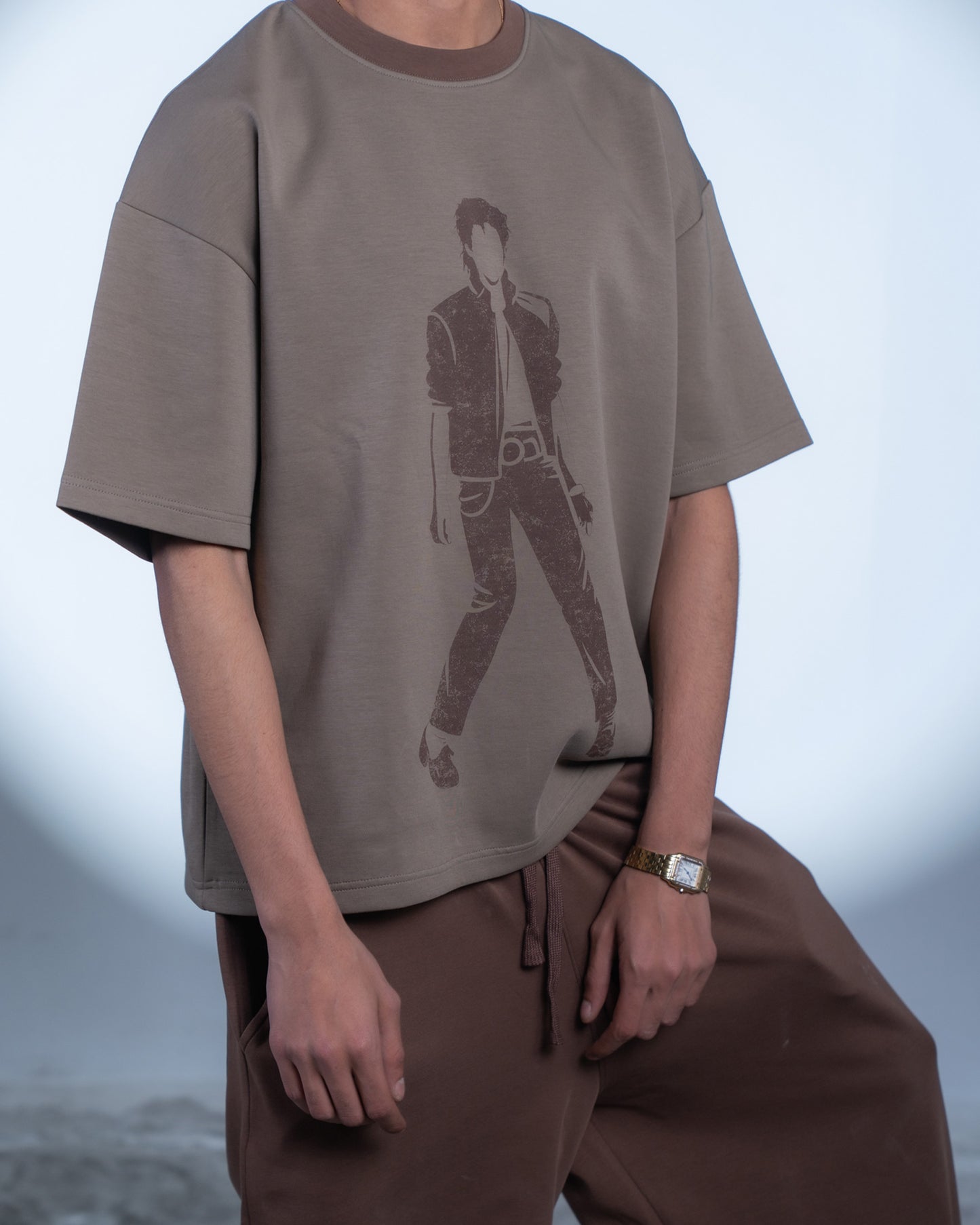 MJ Oversized Tee - Dusty Brown