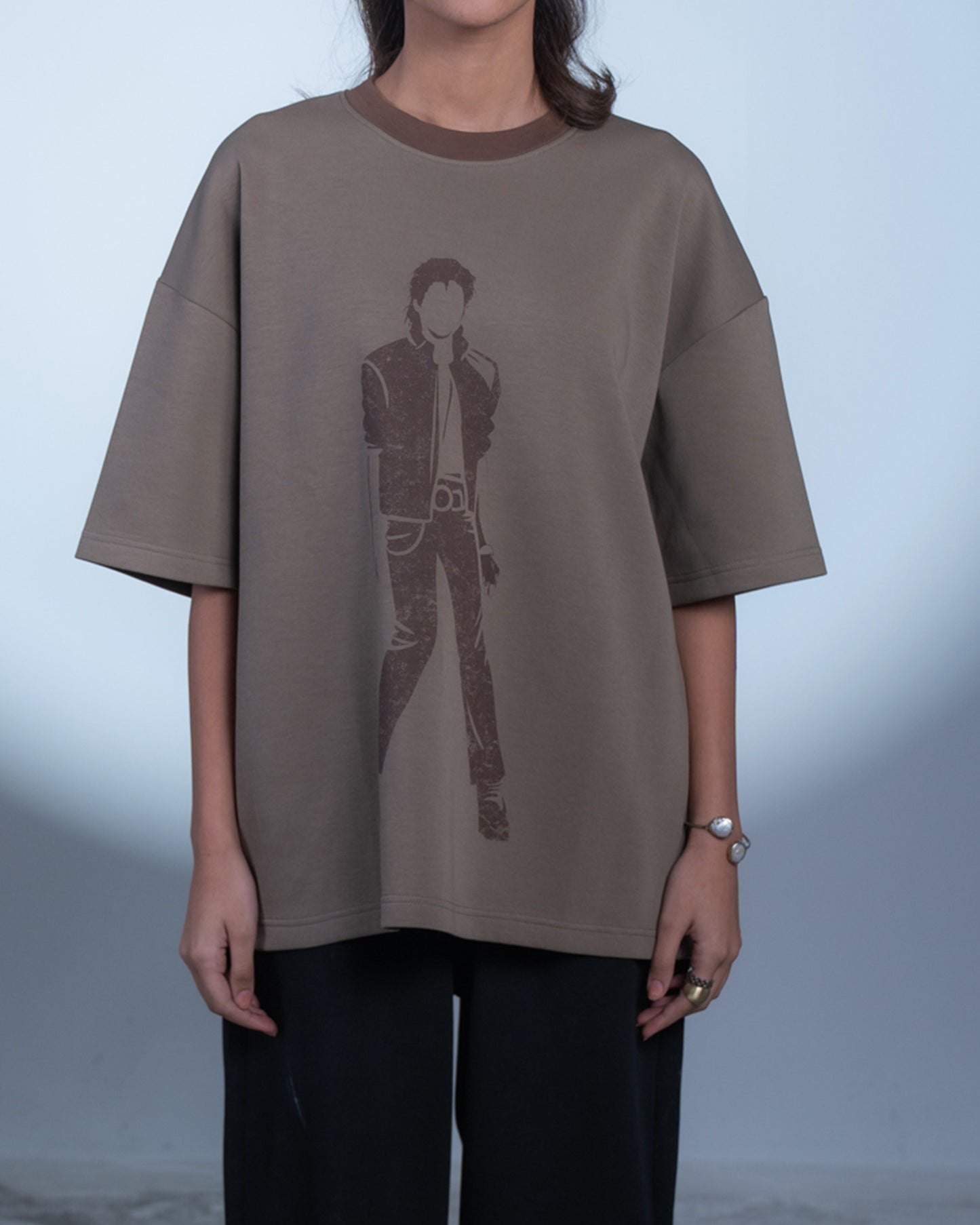 MJ Oversized Tee - Dusty Brown