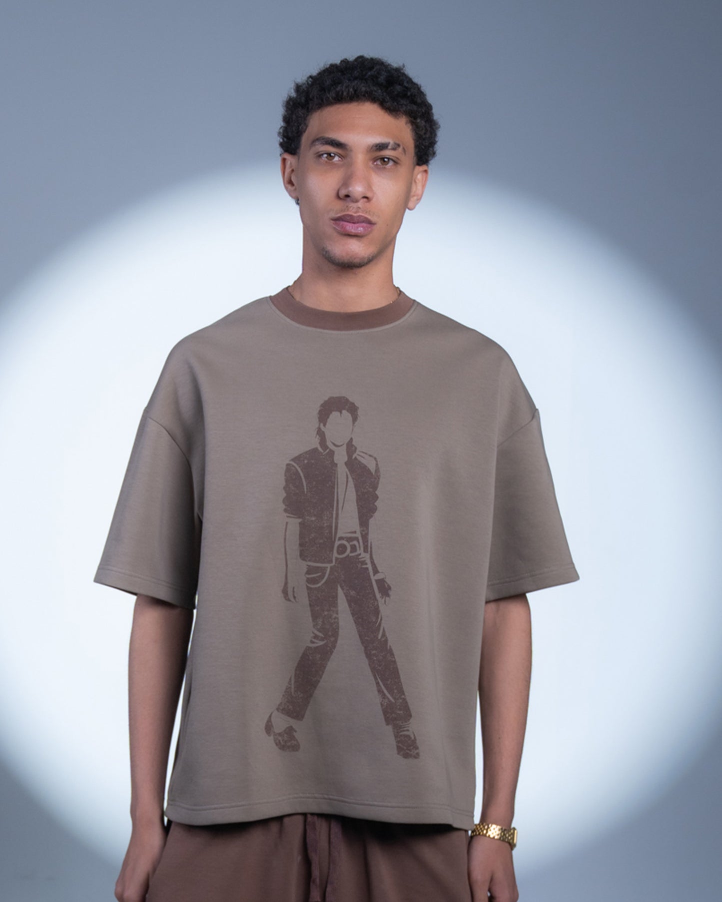 MJ Oversized Tee - Dusty Brown