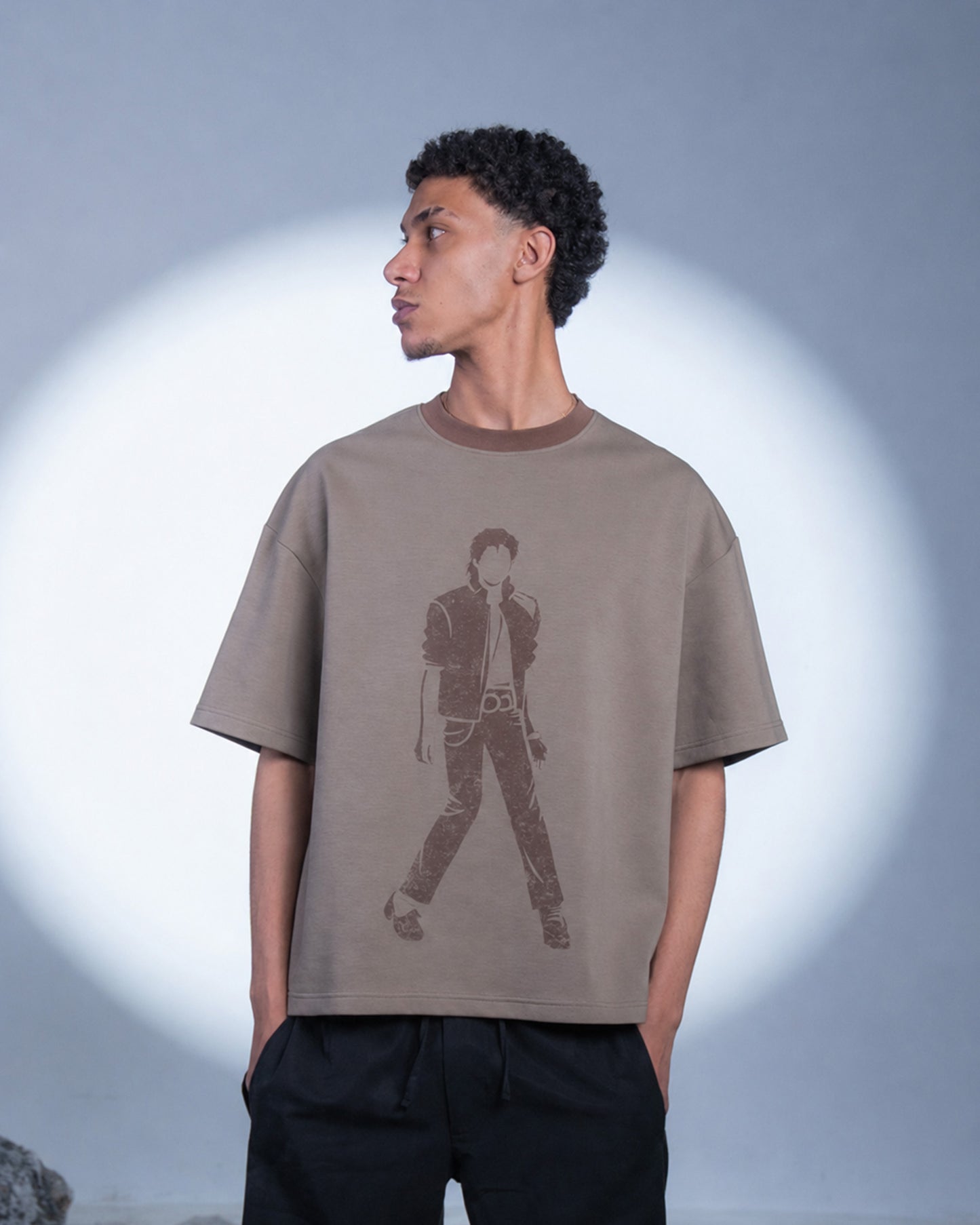 MJ Oversized Tee - Dusty Brown
