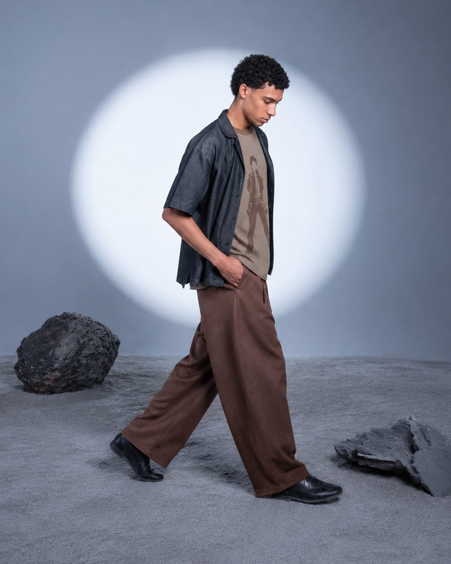 MJ Oversized Tee - Dusty Brown