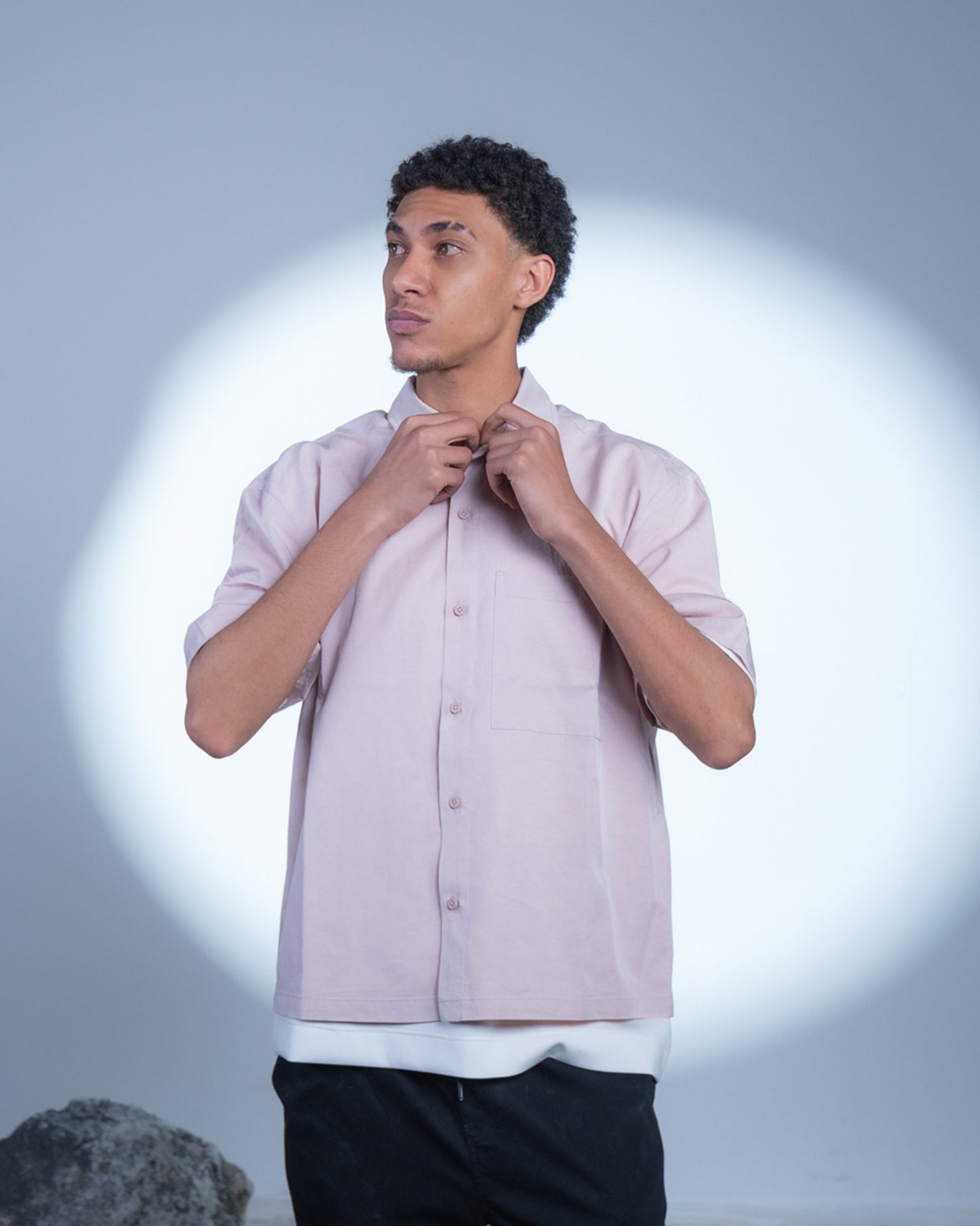 BoxyFit Shirt - Pale Pink