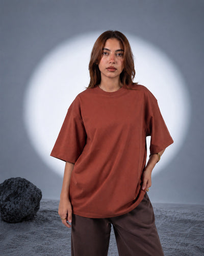 Oversized T-shirt Rust