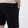 Gabardine Cargo Relaxed Shorts – Black