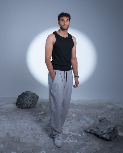 Core Ribbed Tank Top – Black