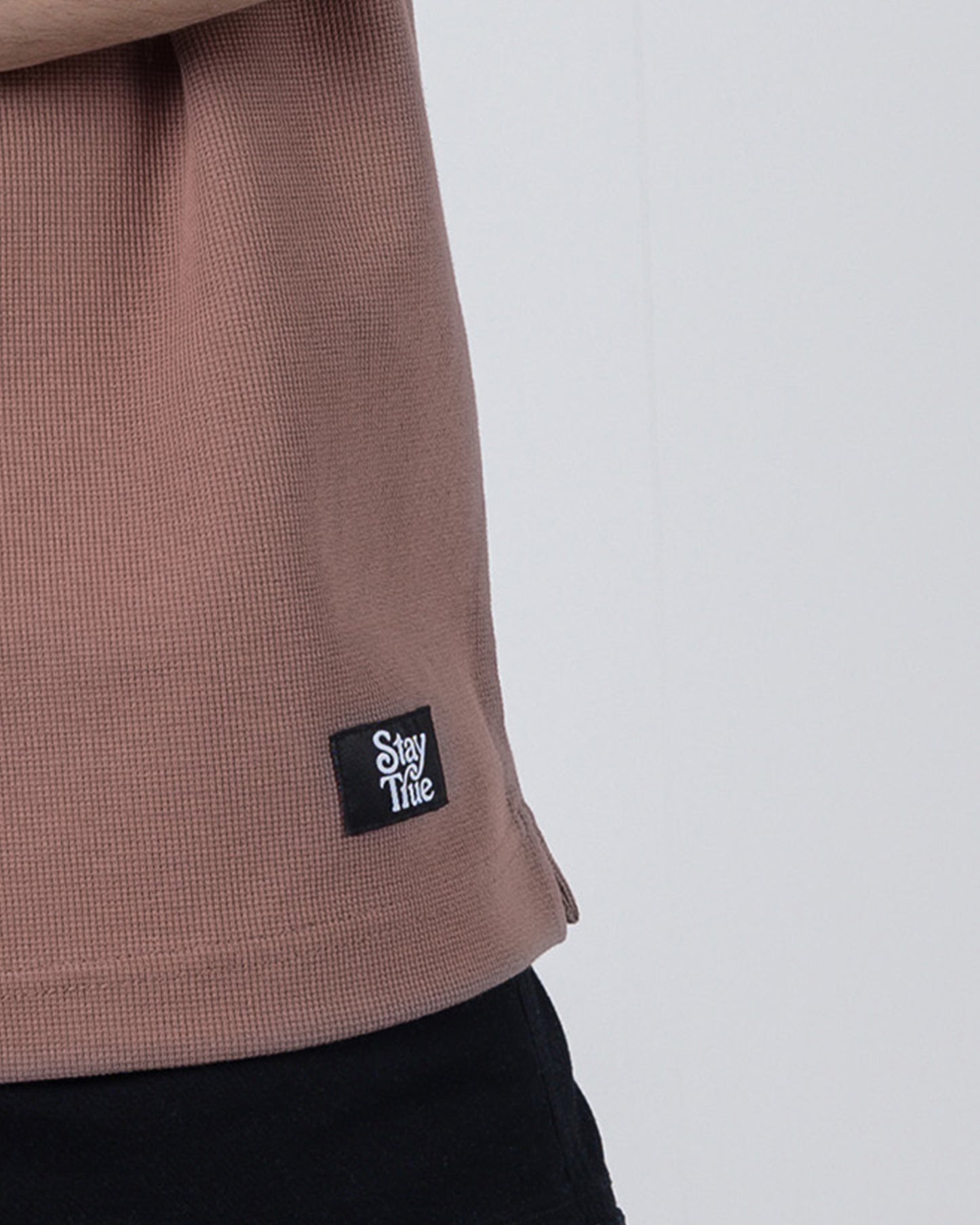 BOXY-FIT textured t-shirt - Rust