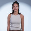 Core Ribbed Tank Top – Beige