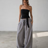 Tie-Front Tube Top – Black