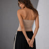Tie-Front Tube Top – Beige