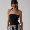 Tie-Front Tube Top – Black