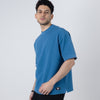BOXY-FIT textured t-shirt - Blue