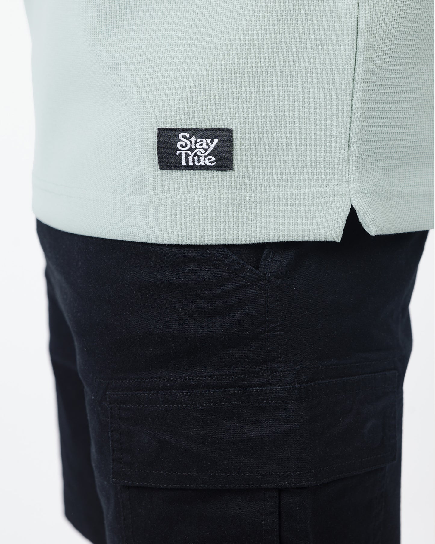 BOXY-FIT textured t-shirt - Mint