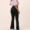 Ribbed Flare Pants BLACK