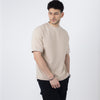 BOXY-FIT textured t-shirt - Beige