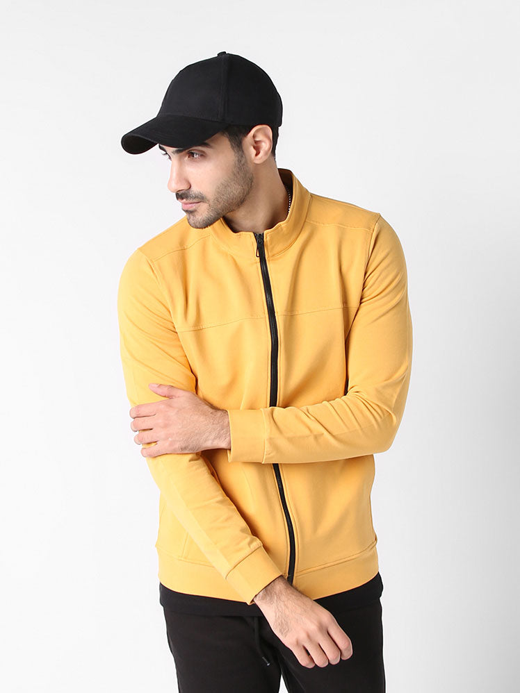 Weekday zip up light Jacket - Mustard Yellow