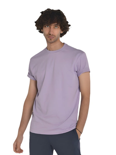 Basic - High Neck - Relaxed Purple T-shirt