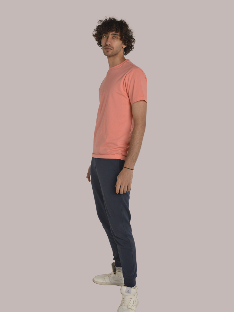 Basic - High Neck -  Relaxed Sweet Melon T-shirt