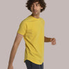 Curved raglan Yellow T-shirt