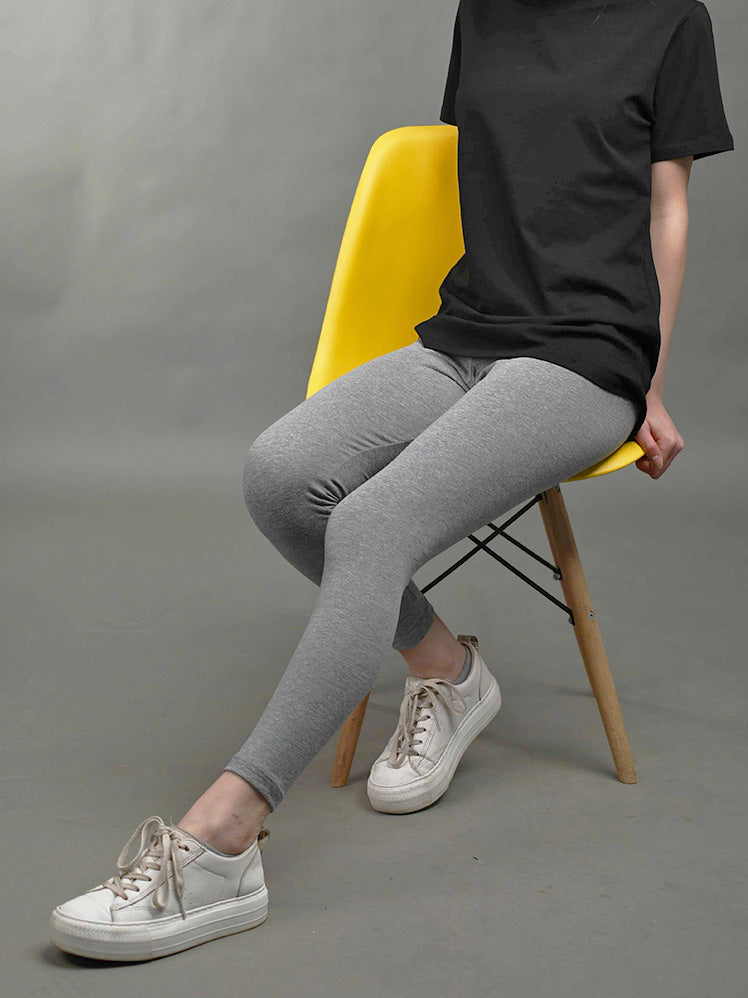 Cotton Lounge Leggings-Grey.