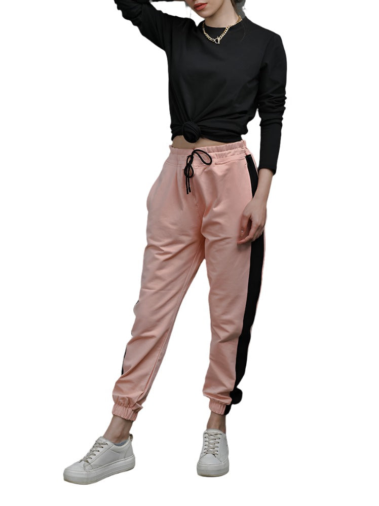 Blush Side stripe sweatpants