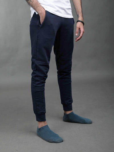 Slim fit jogger pants -Navy Blue